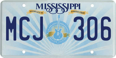 MS license plate MCJ306