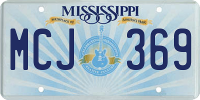 MS license plate MCJ369