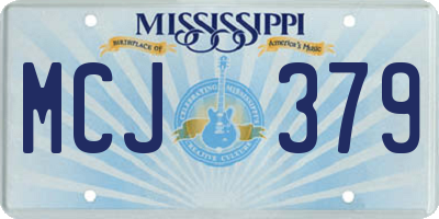 MS license plate MCJ379