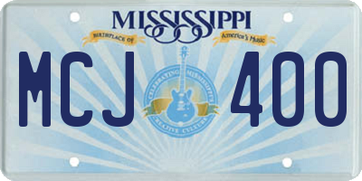 MS license plate MCJ400