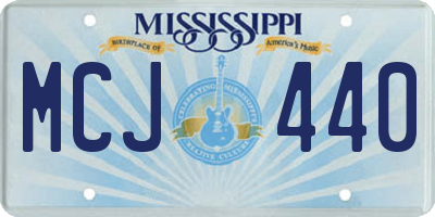MS license plate MCJ440
