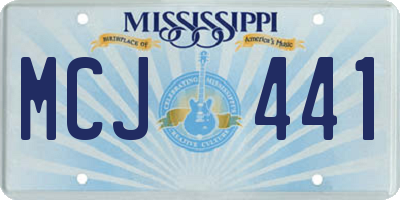 MS license plate MCJ441