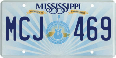 MS license plate MCJ469