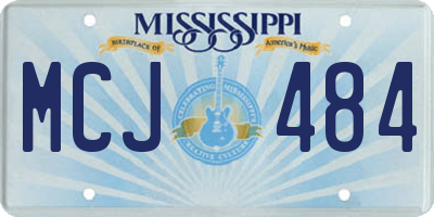 MS license plate MCJ484