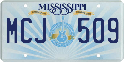 MS license plate MCJ509