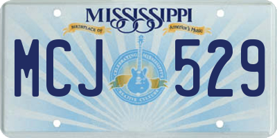 MS license plate MCJ529
