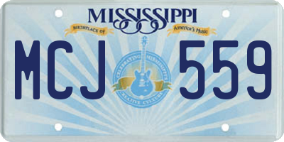 MS license plate MCJ559