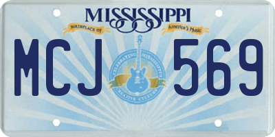 MS license plate MCJ569