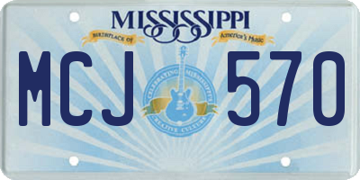 MS license plate MCJ570