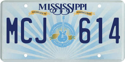 MS license plate MCJ614