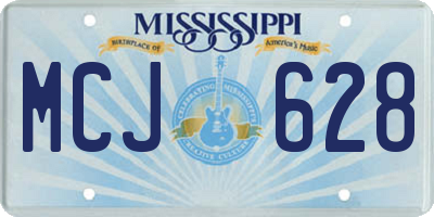 MS license plate MCJ628