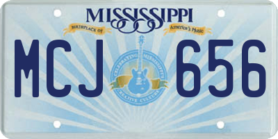 MS license plate MCJ656