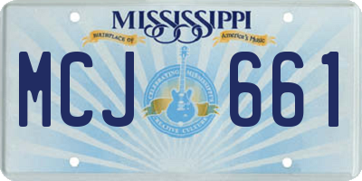 MS license plate MCJ661