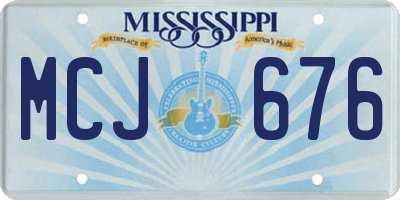 MS license plate MCJ676