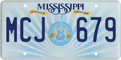 MS license plate MCJ679