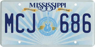 MS license plate MCJ686