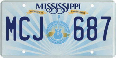 MS license plate MCJ687