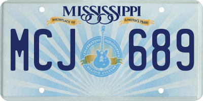MS license plate MCJ689