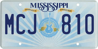 MS license plate MCJ810