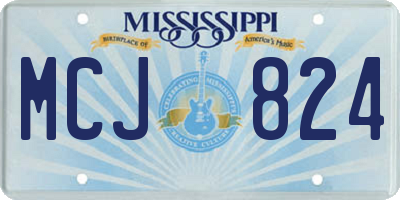 MS license plate MCJ824