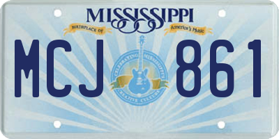 MS license plate MCJ861