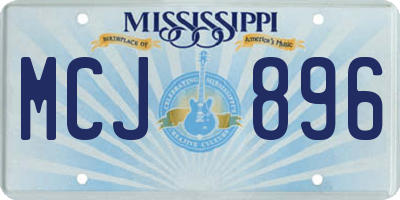 MS license plate MCJ896