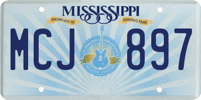 MS license plate MCJ897