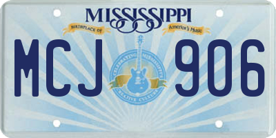 MS license plate MCJ906