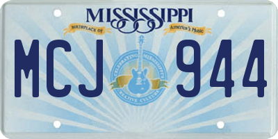 MS license plate MCJ944