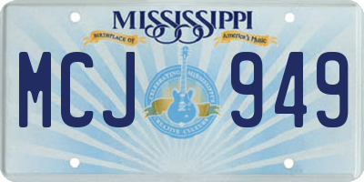 MS license plate MCJ949