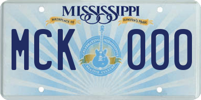 MS license plate MCK000