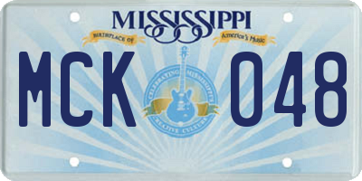 MS license plate MCK048