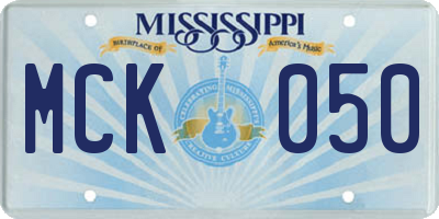MS license plate MCK050