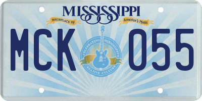 MS license plate MCK055