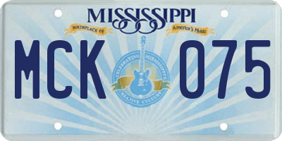MS license plate MCK075