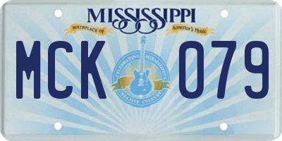 MS license plate MCK079