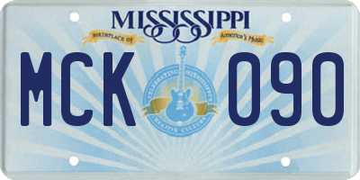 MS license plate MCK090