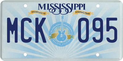 MS license plate MCK095