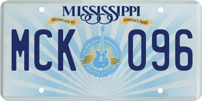 MS license plate MCK096