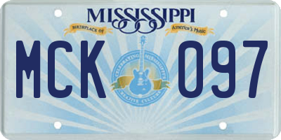 MS license plate MCK097