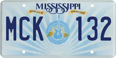 MS license plate MCK132