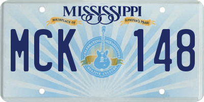 MS license plate MCK148