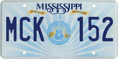 MS license plate MCK152