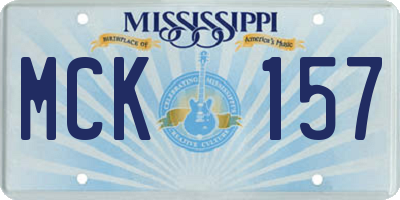 MS license plate MCK157