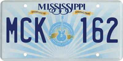MS license plate MCK162