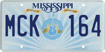 MS license plate MCK164