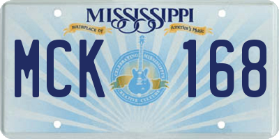 MS license plate MCK168