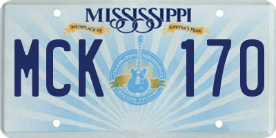 MS license plate MCK170