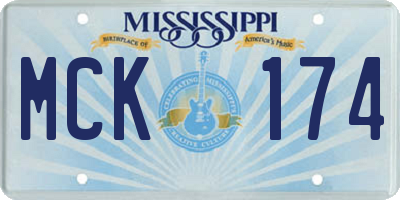 MS license plate MCK174
