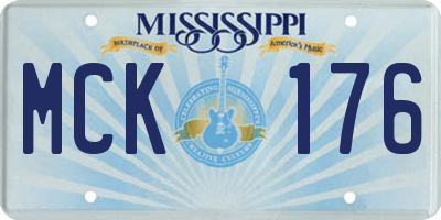 MS license plate MCK176